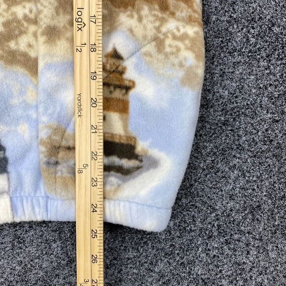 Vintage Bon Worth Fleece Jacket Full Zip w/ Pockets Lighthouse Adult Size S/M - Picture 4 of 8